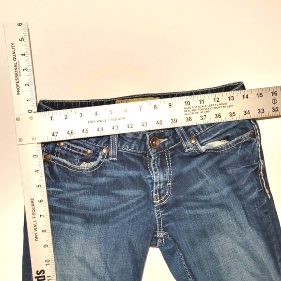 BKE Jeans Womens Size 28x33.5 (28x31) Blue Madison Boot Dark Wash Denim Bk17121L - Picture 8 of 11